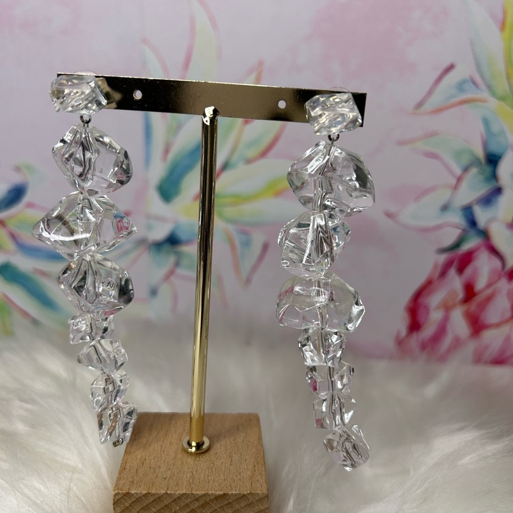 Crystal Clear drop earrings